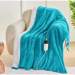 Electric Heated Blanket Throw 50'x62'' Fleece Heating Blanket Machine Wash